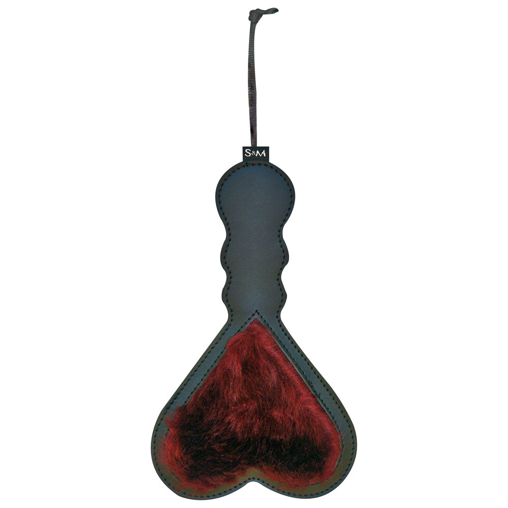 Sex and Mischief Enchanted Heart Paddle – Vegan Fur and Faux Leather Bondage Paddle > Bondage Gear > Paddles