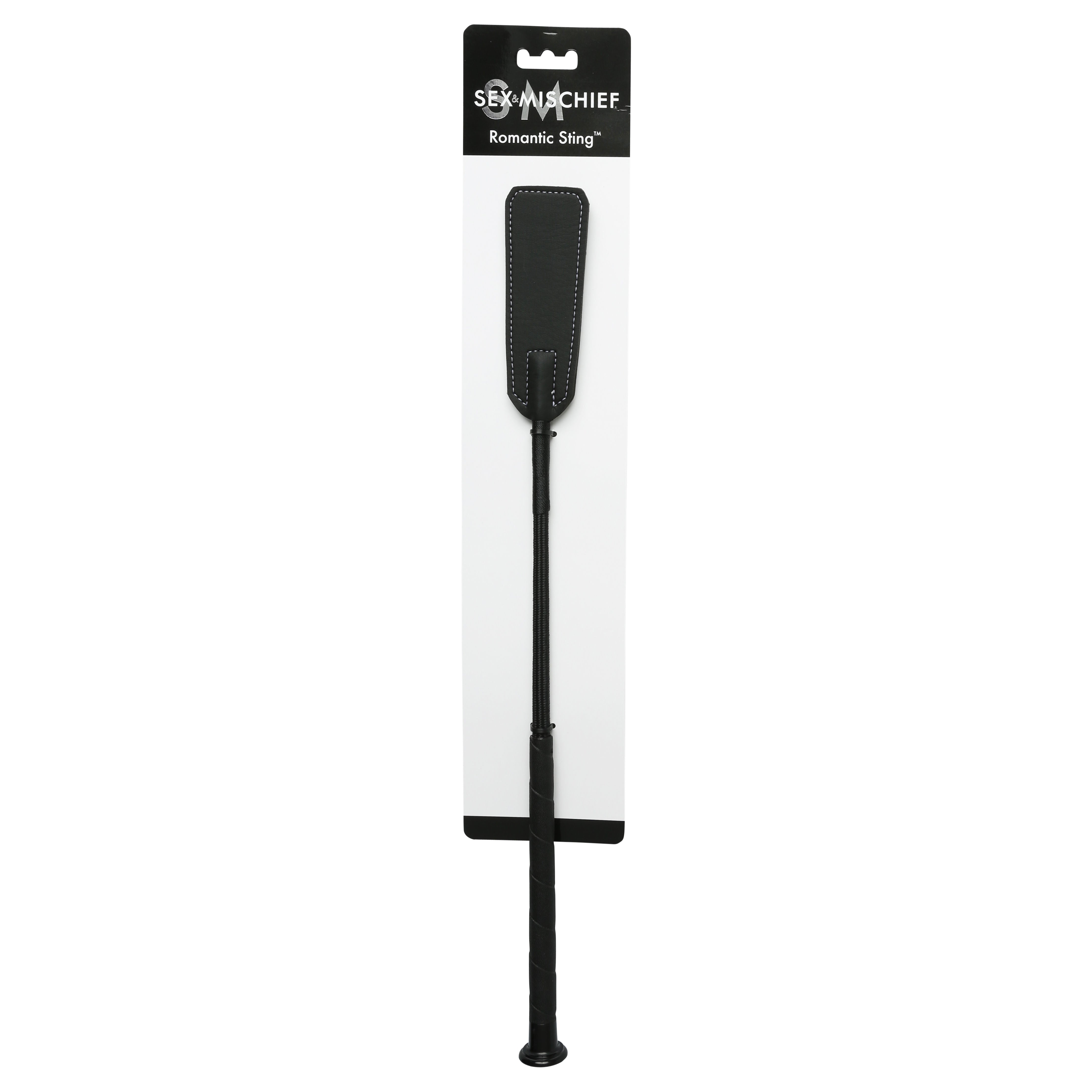 Sex and Mischief Romantic Sting Crop Black Adult Toy Accessory Whips & Paddles