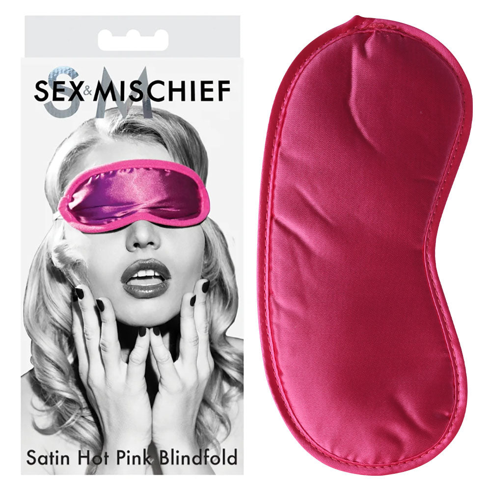 Sex and Mischief Satin Blindfold for Sensory Deprivation and Intimate Play Blindfold