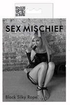 Sex and Mischief Silky Black Bondage Rope with Knot Guide Two 6-Foot Ropes Bondage Rope > Bondage Gear > Rope
