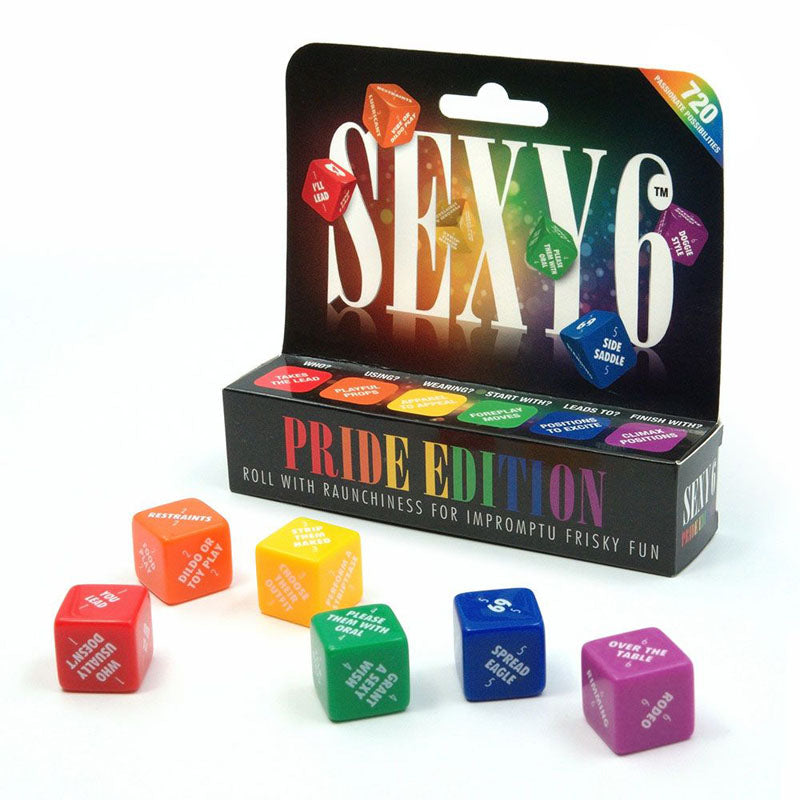 Sexy 6 Pride Edition Dice Set – Vibrant Rainbow Intimate Dice Set > Novelties > Games