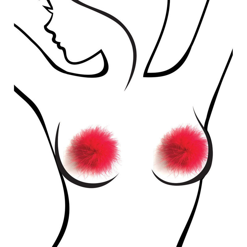 Sexy AF Nipple Couture Marabou Reusable Nipple Pasties > Clothes > Pasties