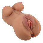 Hannah Realistic Vagina Masturbator (Brown) – Dual-Channel Masturbator Brown > Sex Toys For Men > Masturbators > Manual