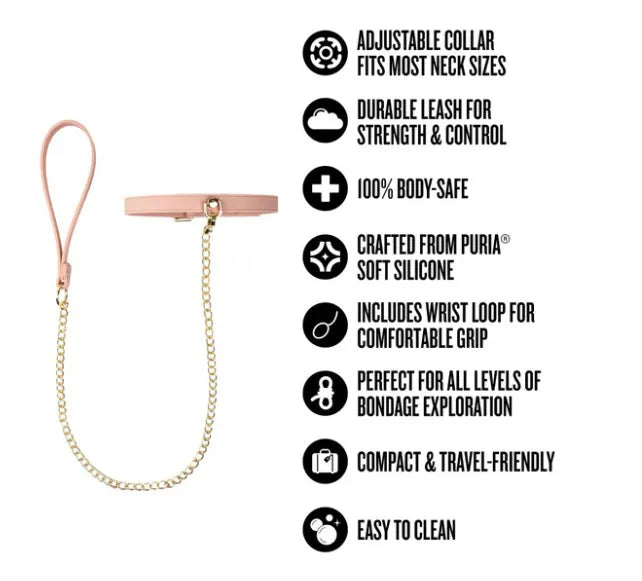 Temptasia Ardor – Adjustable Silicone Collar and Leash Set > Bondage Gear > Collars & Leashes