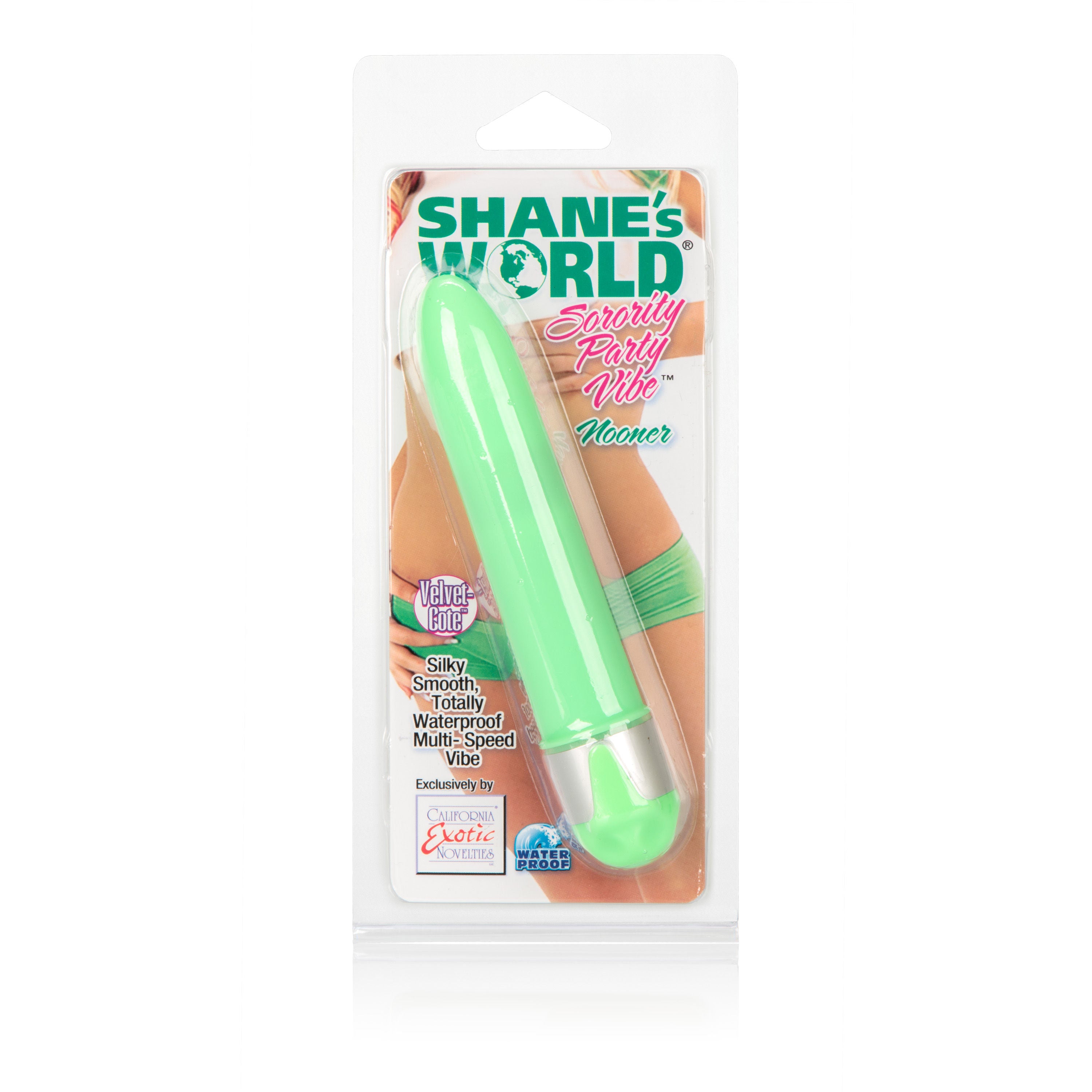 Shanes World Sorority Party Nooner Green Multi-Speed Massager > Vibrators > Realistic Vibrators