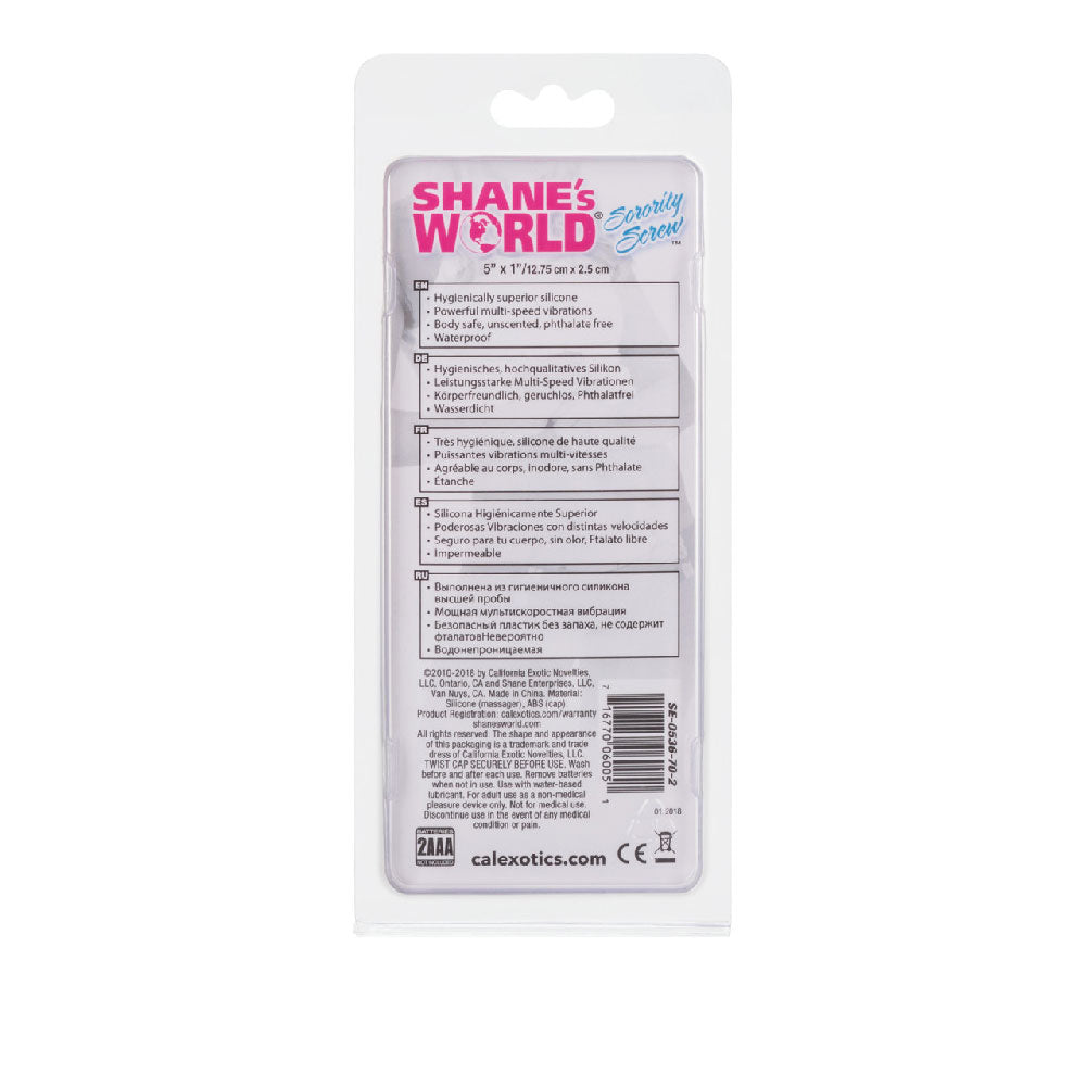 Shanes World Sorority Screw Pink Petite Multi-Speed Vibrator Vibrators