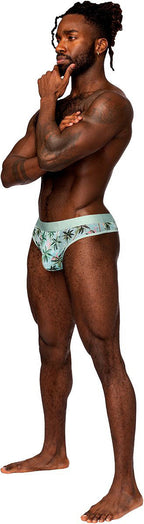 Sheer Print Mens Sheer Thong Large Flamingo Ultra Comfort > Clothes > Mens Thongs