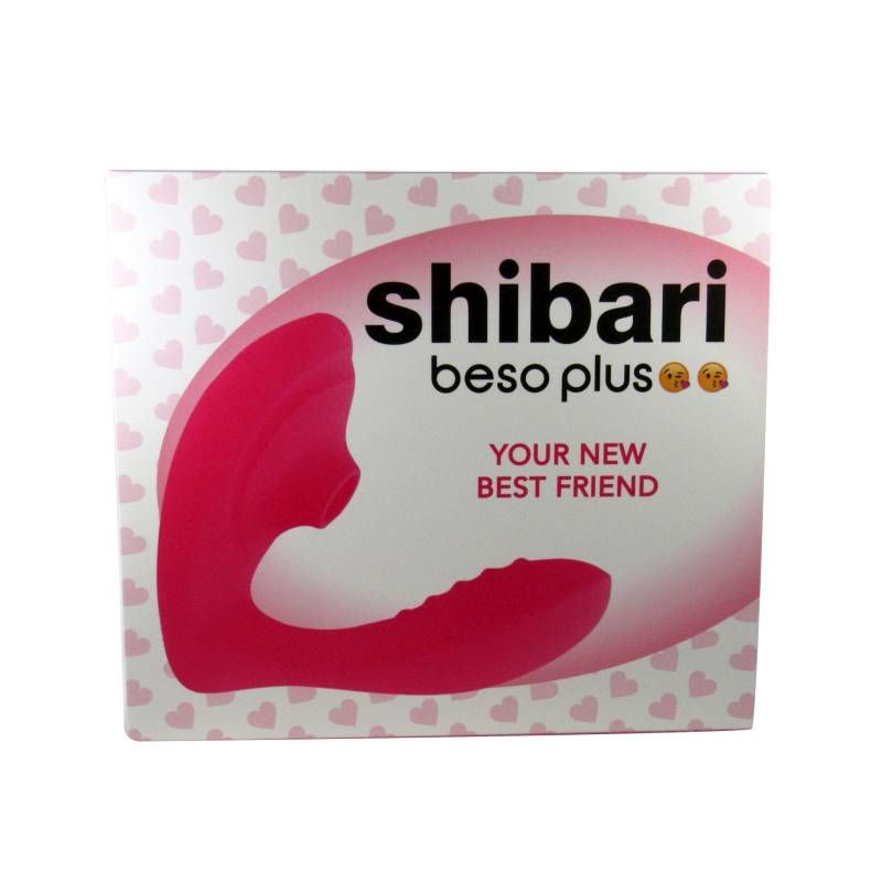 Shibari Beso Plus G Spot and Clitoral Vibrator in Pink Suction Stimulator
