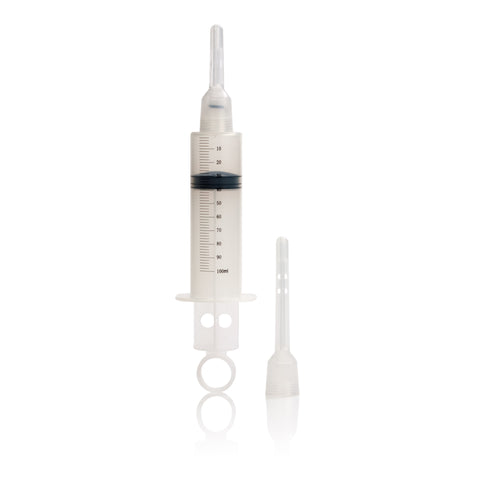 CalExotics Universal Tube Cleanser 3.5 fl oz Transparent Anal Douche with Two Attachments Clear Douches