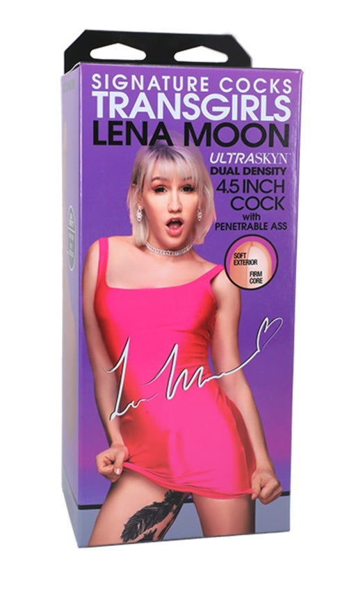 Signature Transgirl Lena Moon Ultraskyn 4.5 Inch Cock with Penetrable Ass > Dildos > Performer Replica Main image