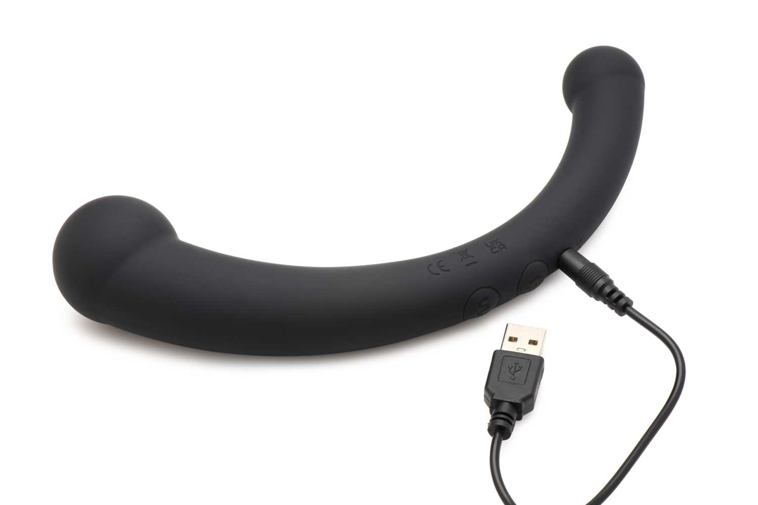 Silicone Dual Ended Vibrating Dildo for G-Spot and P-Spot Play Dongs Neutral