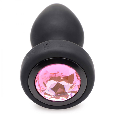 Silicone Pink Gem Anal Plug (Small) – Remote-Controlled Vibrating Anal Plug > Anal Range > Jewel Butt Plugs