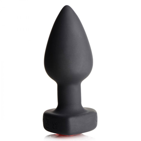 Silicone Red Heart Anal Plug with Remote Control Vibration Butt Plugs - Vibrating