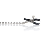 Silver Beaded Adjustable Nipple Clamps with Rubber Coating > Sex Toys > Nipple Clamps