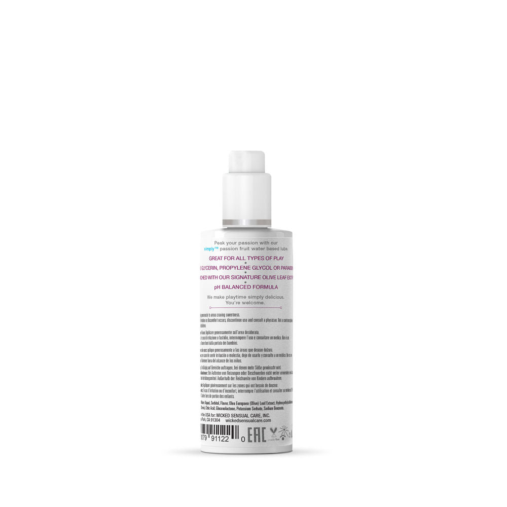 Simply Aqua Passion Fruit Water Based Personal Lubricant 2.3 Oz Flavoured Lube