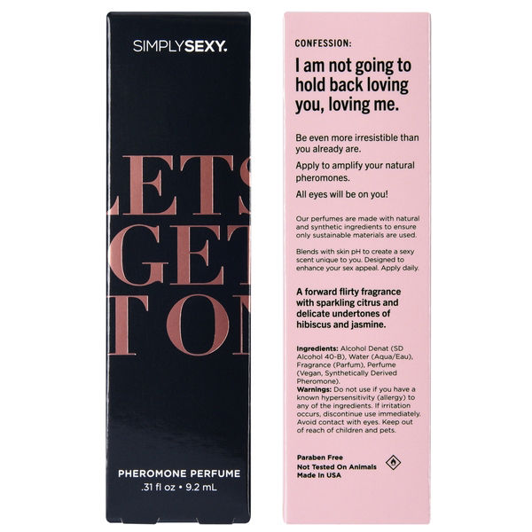Simply Sexy Lets Get It On Pheromone Perfume 9.2ml Bottle > Essentials > Aphrodisiacs