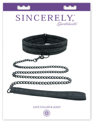 Sincerely Lace Collar and Leash Set for Adult Intimacy Play > Bondage Gear > Collars