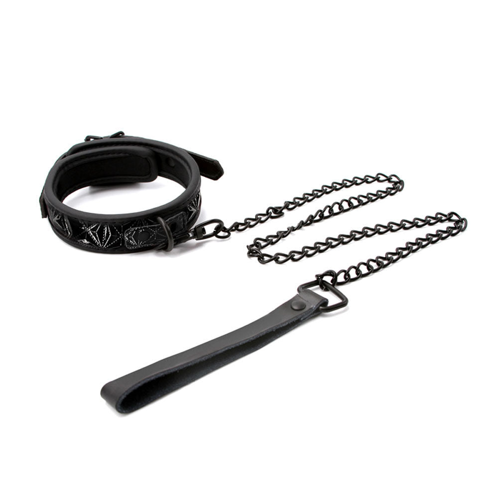 Sinful Adjustable 1 Inch Black Collar and Leash > Bondage Gear > Collars & Leashes