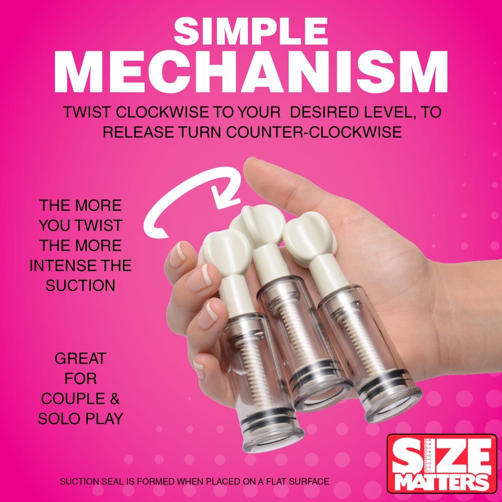 Size Matters Max Twist Clit And Nipple Suction Mini Set > Sex Toys > Nipple Suckers