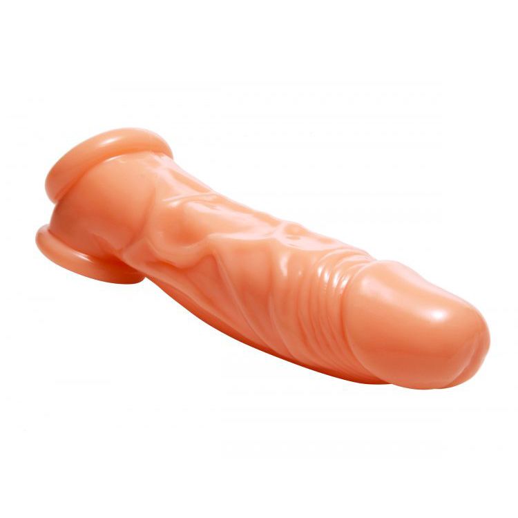 Size Matters Realistic Flesh Penis Enhancer and Ball Stretcher 8 Inch > Sex Toys For Men > Penis Sleeves