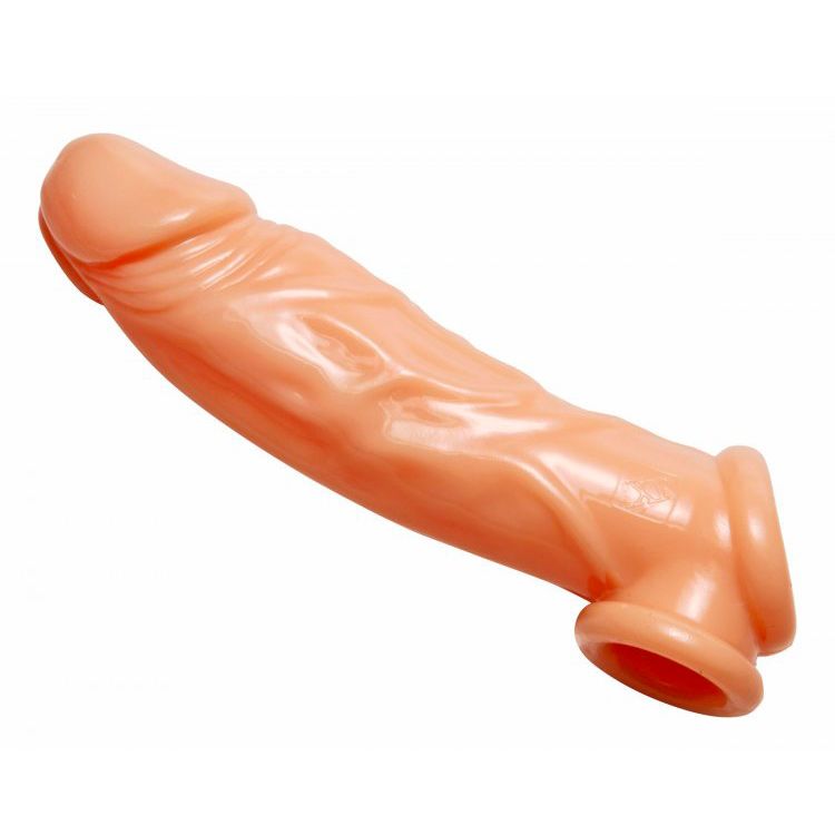 Size Matters Realistic Flesh Penis Enhancer and Ball Stretcher 8 Inch > Sex Toys For Men > Penis Sleeves