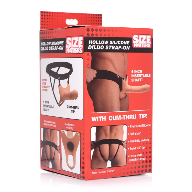 Size Matters Silicone Dildo Strap-On 15.2 cm Hollow – Silicone Hollow Strap-On > Dildos > Hollow Strap Ons