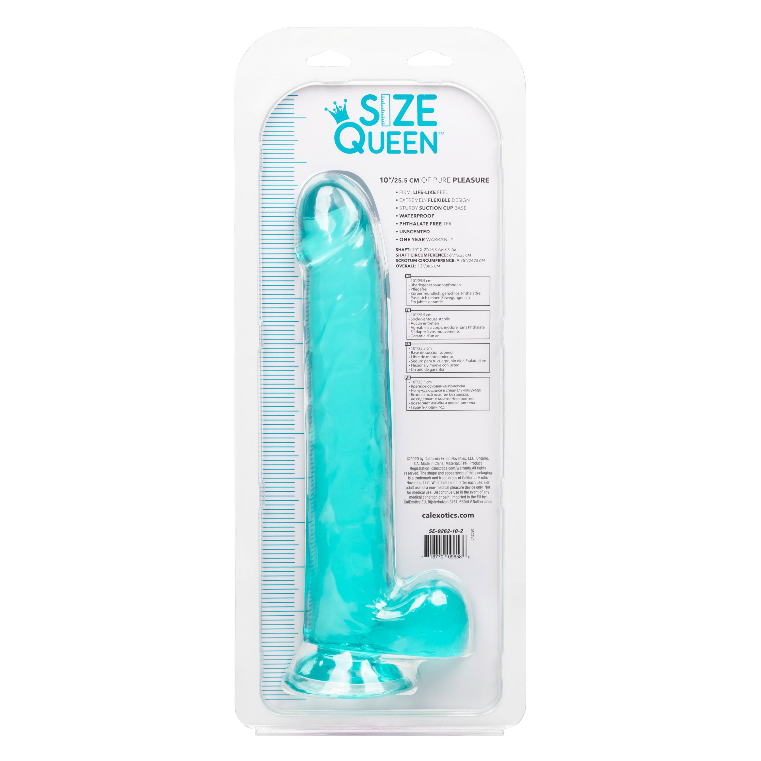Size Queen 10 Inch Realistic Blue Dildo > Dildos > Large Dildos