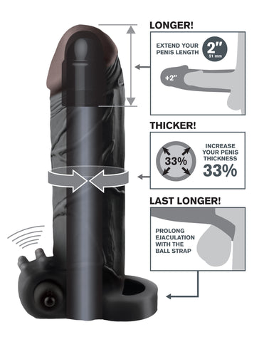 Fantasy X-Tensions Vibrating Real Feel 2-Inch Penis Extension SLEEVES