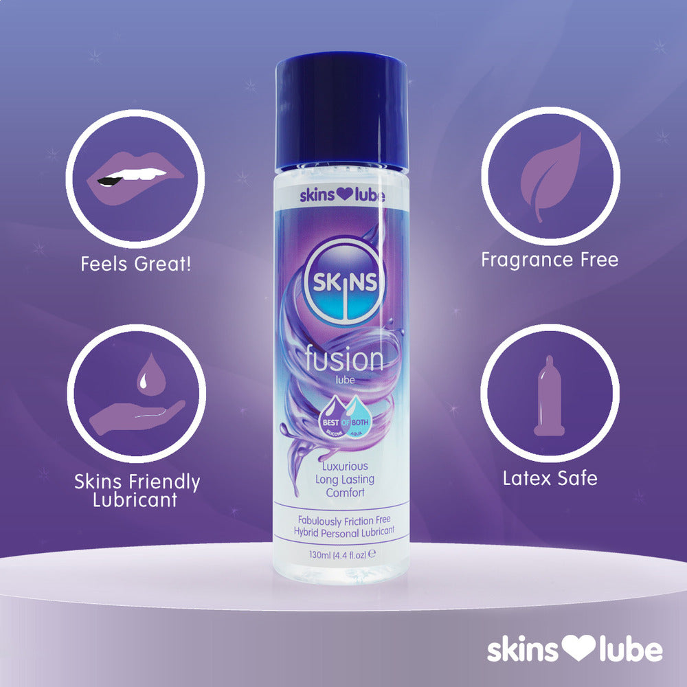 Skins Fusion Hybrid Silicone and Water-Based Lubricant 130ml Bottle > Lube > Hybrid