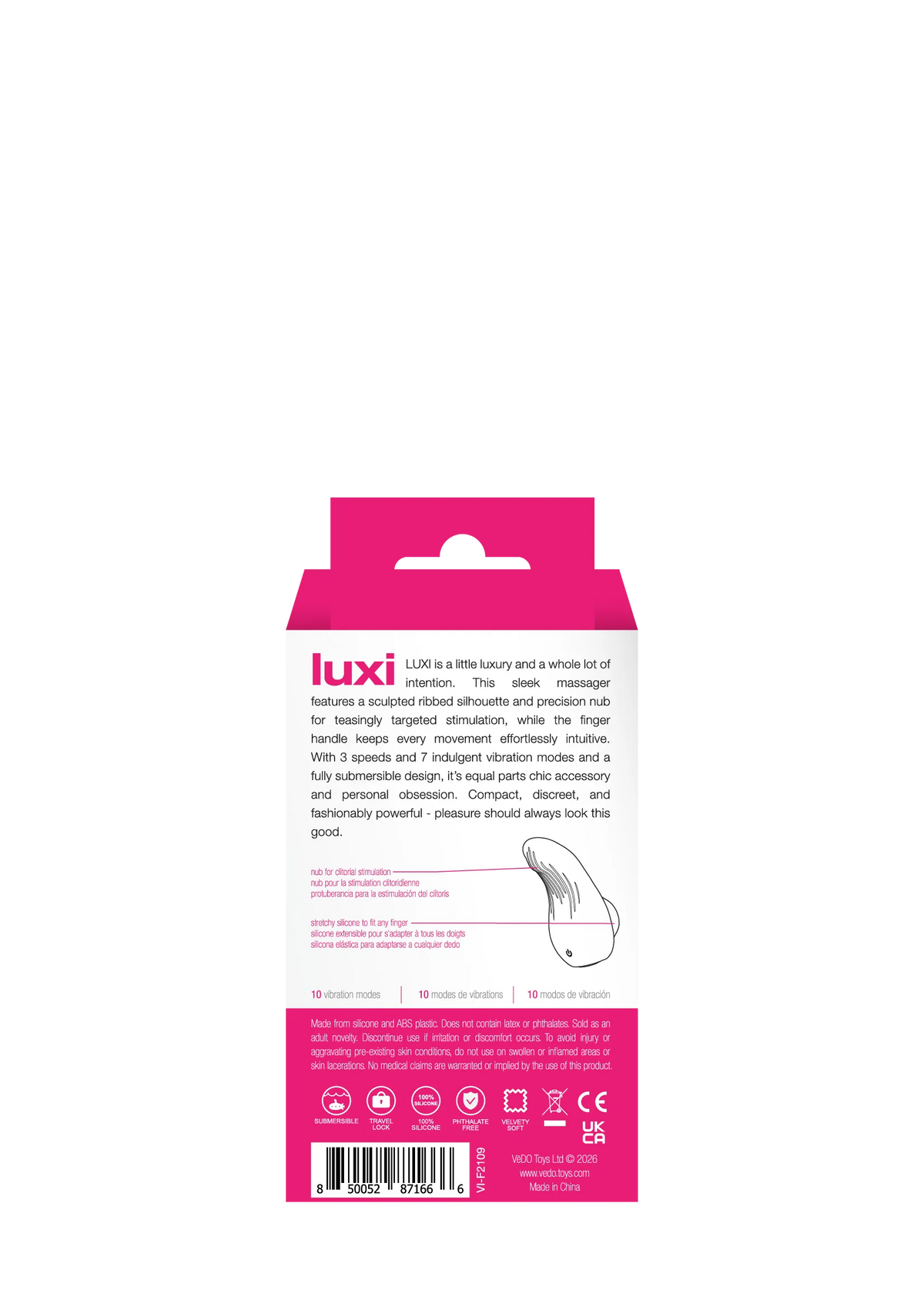 Luxi Rechargeable Waterproof 3 Speeds – Clitoral Finger Vibrator