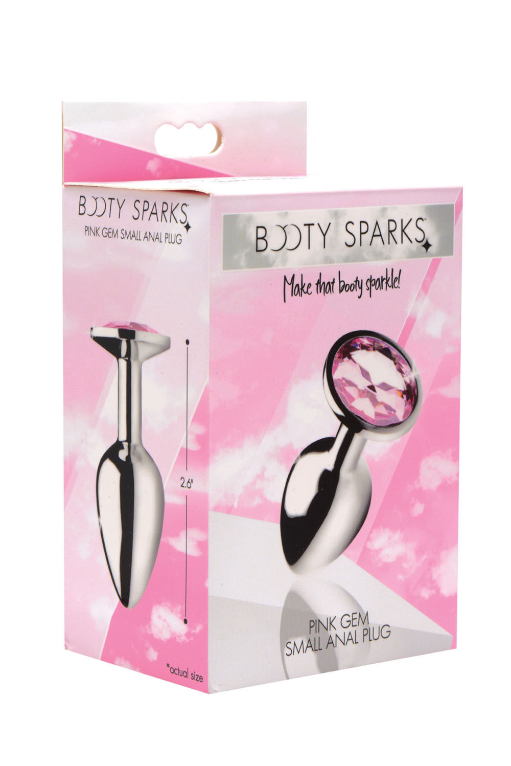 Small Pink Gem 2.75 Inch Stainless Steel Butt Plug > Anal Range > Jewel Butt Plugs