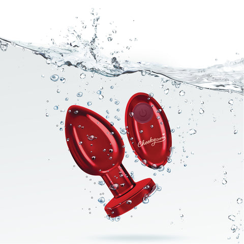 Viben Vibrating Red Metal Remote Control Anal Plug Butt Plugs - Vibrating