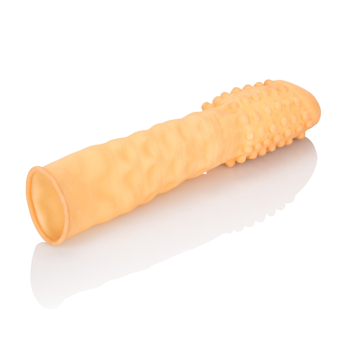 Smooth 3 Inch Ivory Latex Penis Extension with Roll Down Sleeve > Sex Toys For Men > Penis Sleeves