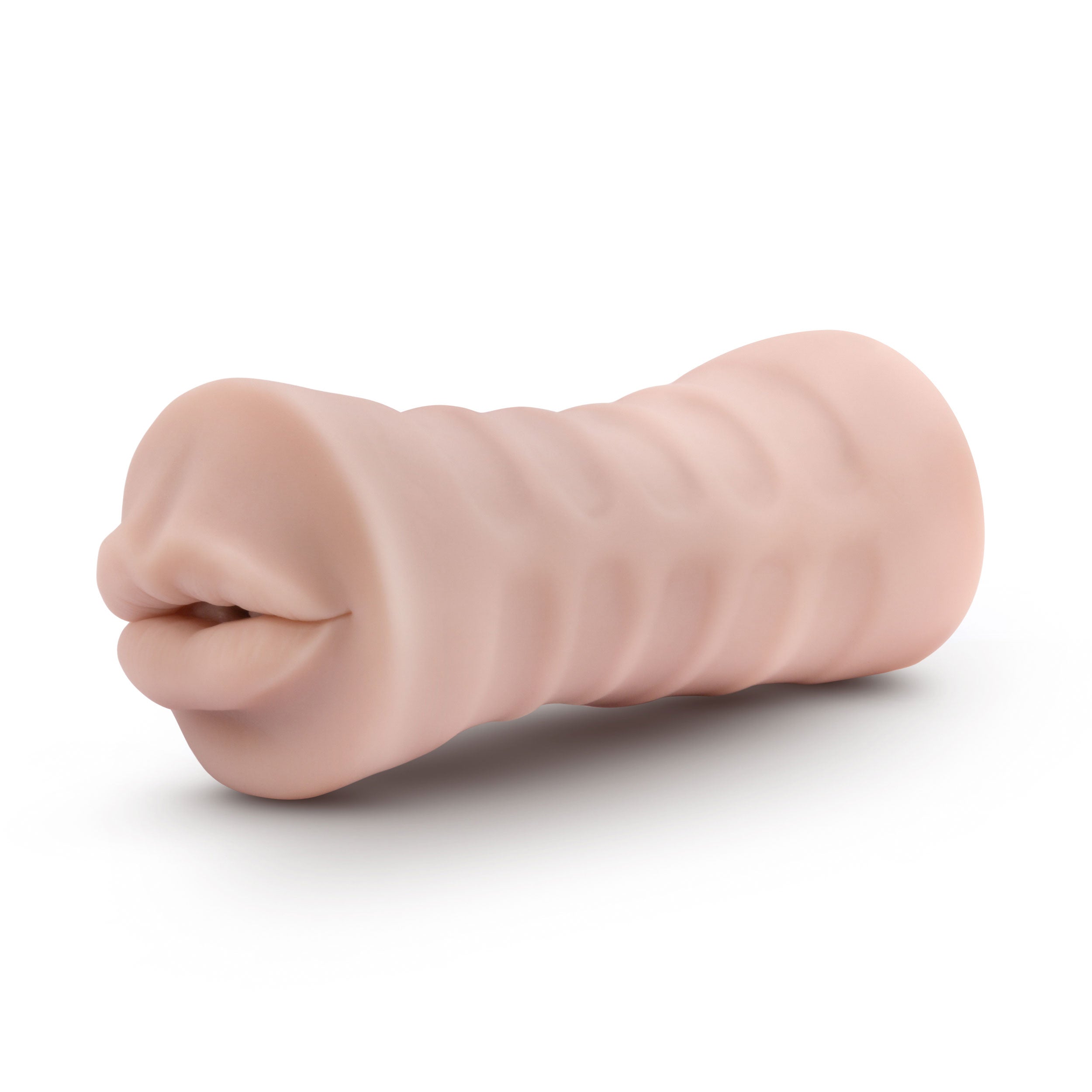 Nicole Vibrating Male Stroker in Beige Ultra-Soft Material Strokers - Manual