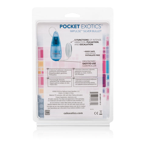 Pocket Exotics Impulse Silver Bullet Personal Massager Vibrator BULLETS