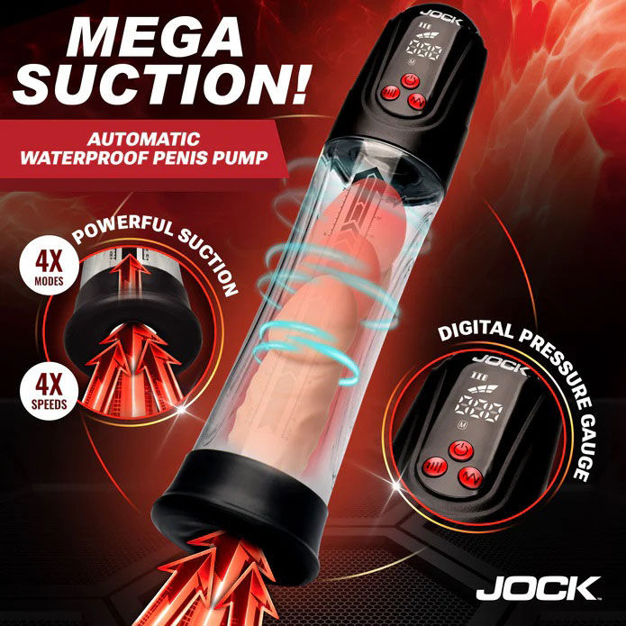 Power Up Digital Automatic Waterproof Penis Pump (Clear) – Waterproof Automatic Penis Pump > Pumps > Penis Pumps Electric