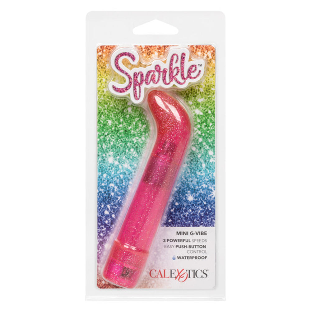 Sparkle Mini G-Vibe Pink Mini G Massager With 3 Speeds Waterproof 4.5 Inch Vibrators