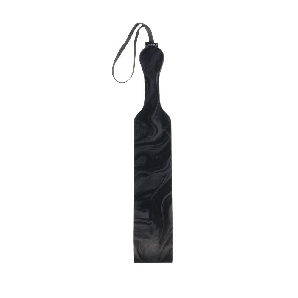 Sportsheets Velvet Noir Loop Paddle 42 cm Impact Toy with Vegan Leather and Wrist Loop Black Marbled Design > Bondage Gear > Paddles Main image