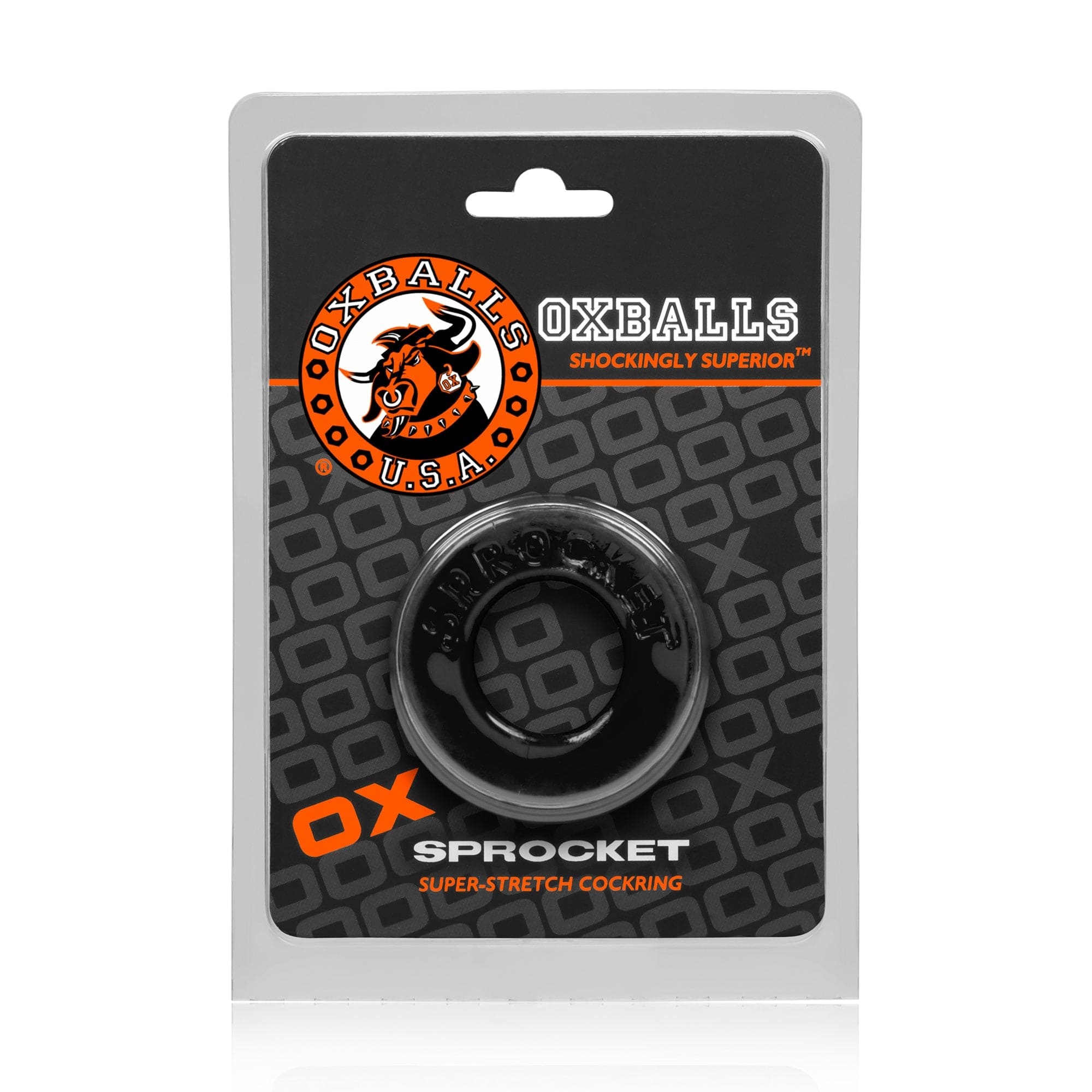 Sprocket Cockring Black with 2.2cm Inner Diameter > Cock Ring > Single