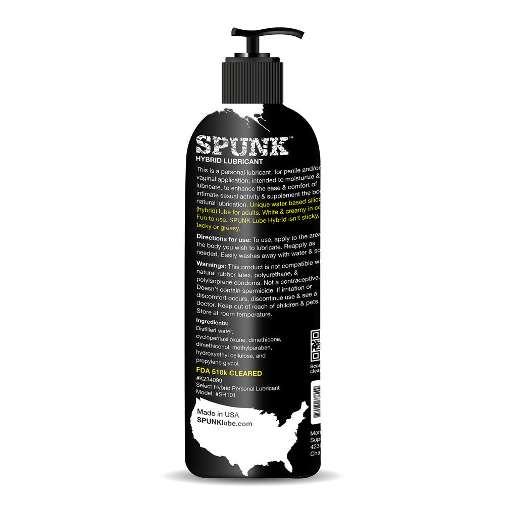 Spunk Hybrid Water Silicone Personal Lubricant Pump 16 Oz > Lube > Speciality Exempt