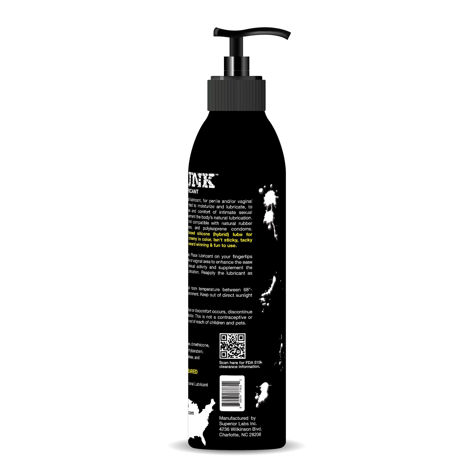 Spunk Lube Hybrid Silicone Water Based Personal Lubricant 4oz Hybrid Lube