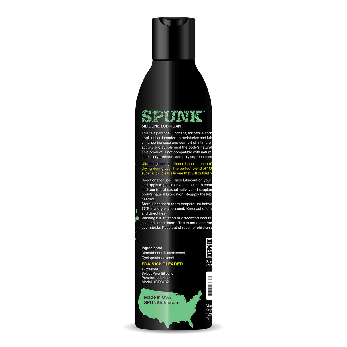 Spunk Pure Silicone Personal Lubricant 4 Fl Oz Tube > Lube > Speciality Exempt