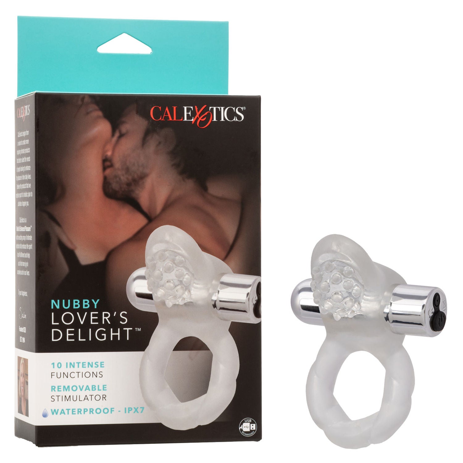 Nubby Lover's Delight Rechargeable Adult Intimacy Toy for Couples Cock Rings Vibrating