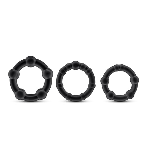Stay Hard Beaded Cock Rings Set of 3 Sizes for Enhanced Performance COCK RING Set