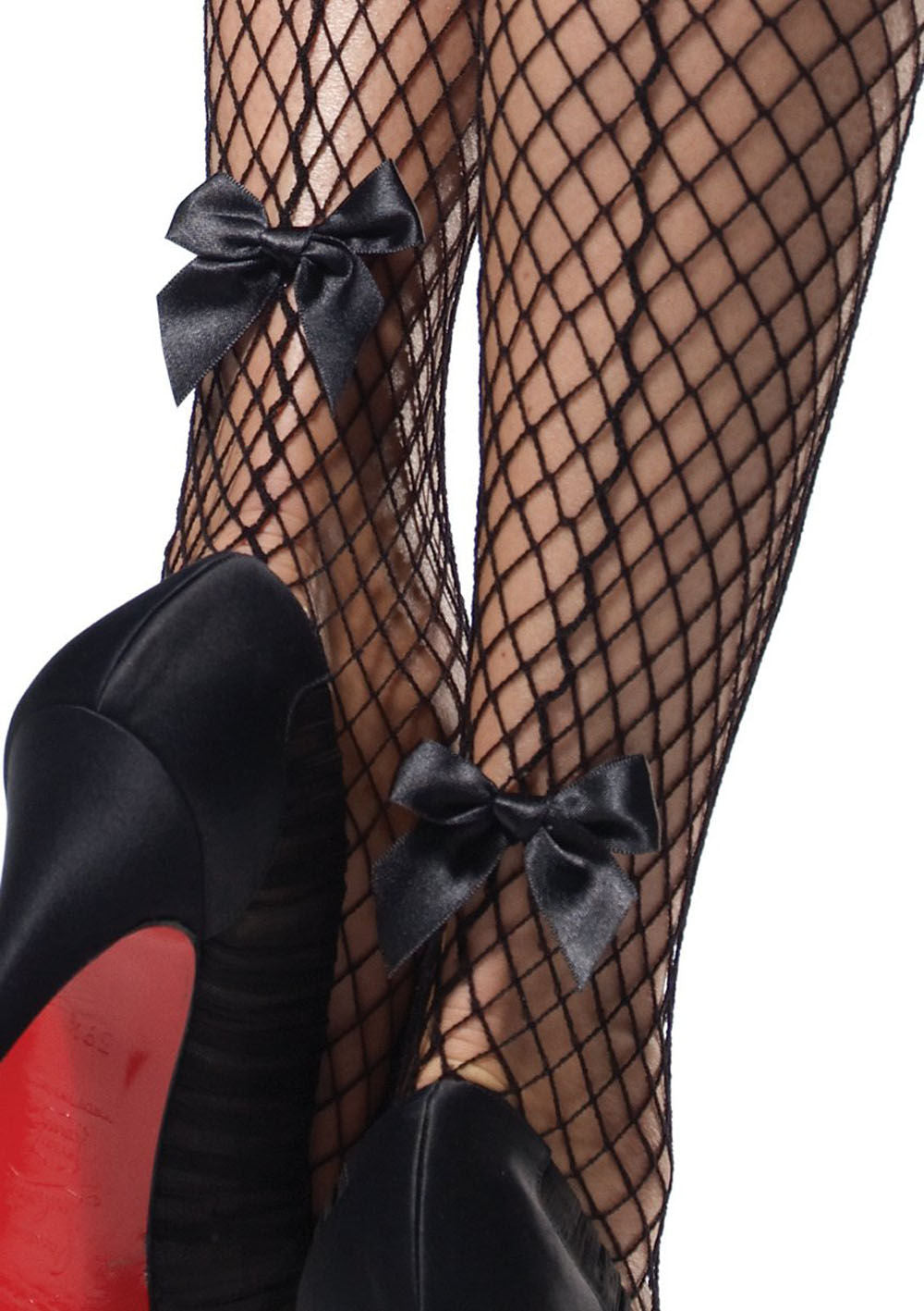 Stay Up Industrial Net Backseam Thigh High Stockings Black Hosiery