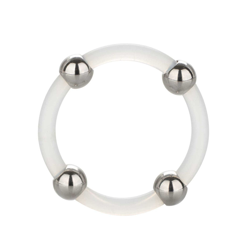 Steel Beaded Silicone Ring Large (1.5 Inch Diameter) – Stretch Fit Silicone Ring > Cock Ring > Single Main image