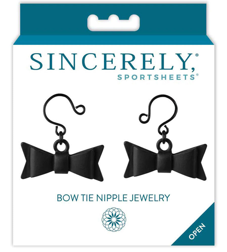 Bow Tie Nipple Jewelry - Black Black Body Jewelry (Non Piercing)