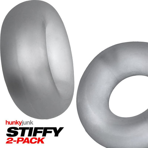 Stiffy 2 Piece Bulge Cockrings by HunkyJunk Ice Clear COCK RING Set