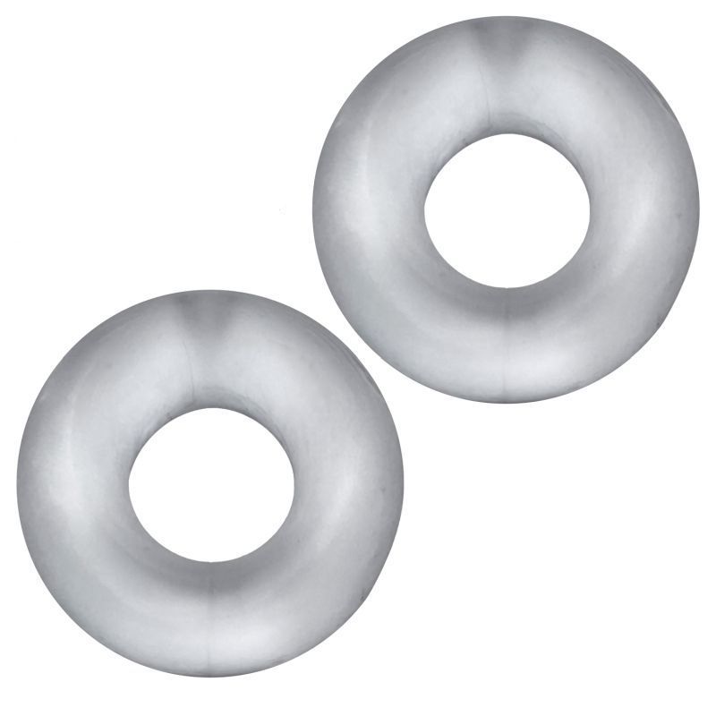Stiffy 2 Piece Bulge Cockrings by HunkyJunk Ice Clear > Cock Ring > Sets Main image