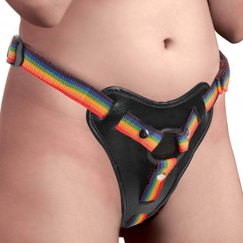 Strap-U Take the Rainbow Universal Strap-On Harness – Adjustable Size Harness > Dildos > Strap On Harnesses Main image